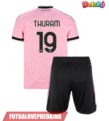Lacne Dětský Futbalové dres Juventus Khephren Thuram #19 2026-27 Krátky Rukáv - Preč (+ trenírky)
